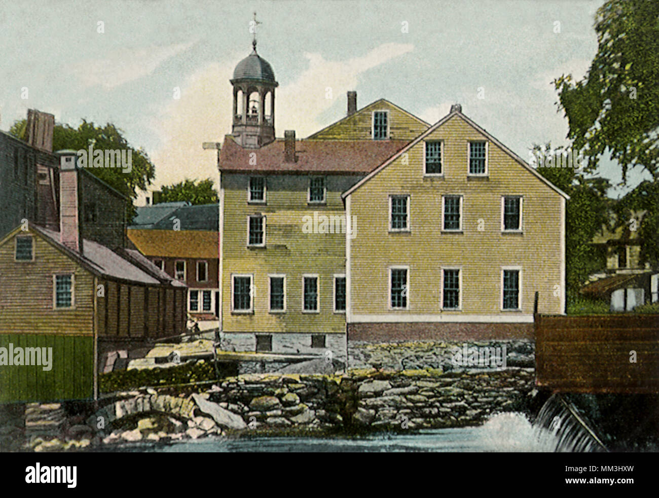 Alte Slater Mühle. Pawtucket. 1914 Stockfoto