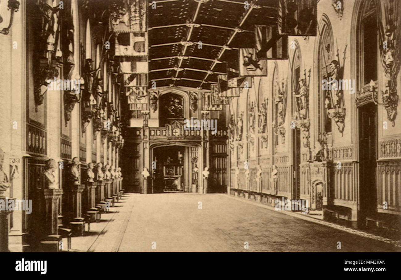 Saint George's Hall an der Burg. Windsor. 1910 Stockfoto