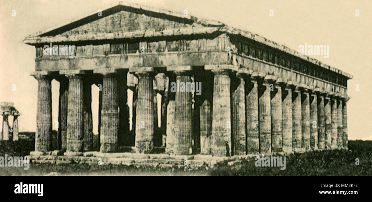 Tempel des Neptun. Pesto. 1902 Stockfoto