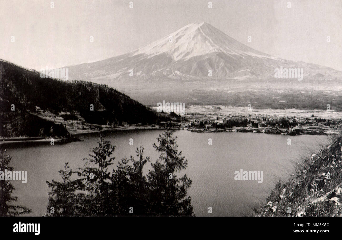 Mount Fuji-Yama. Lake Kawaguchi. 1940 Stockfoto