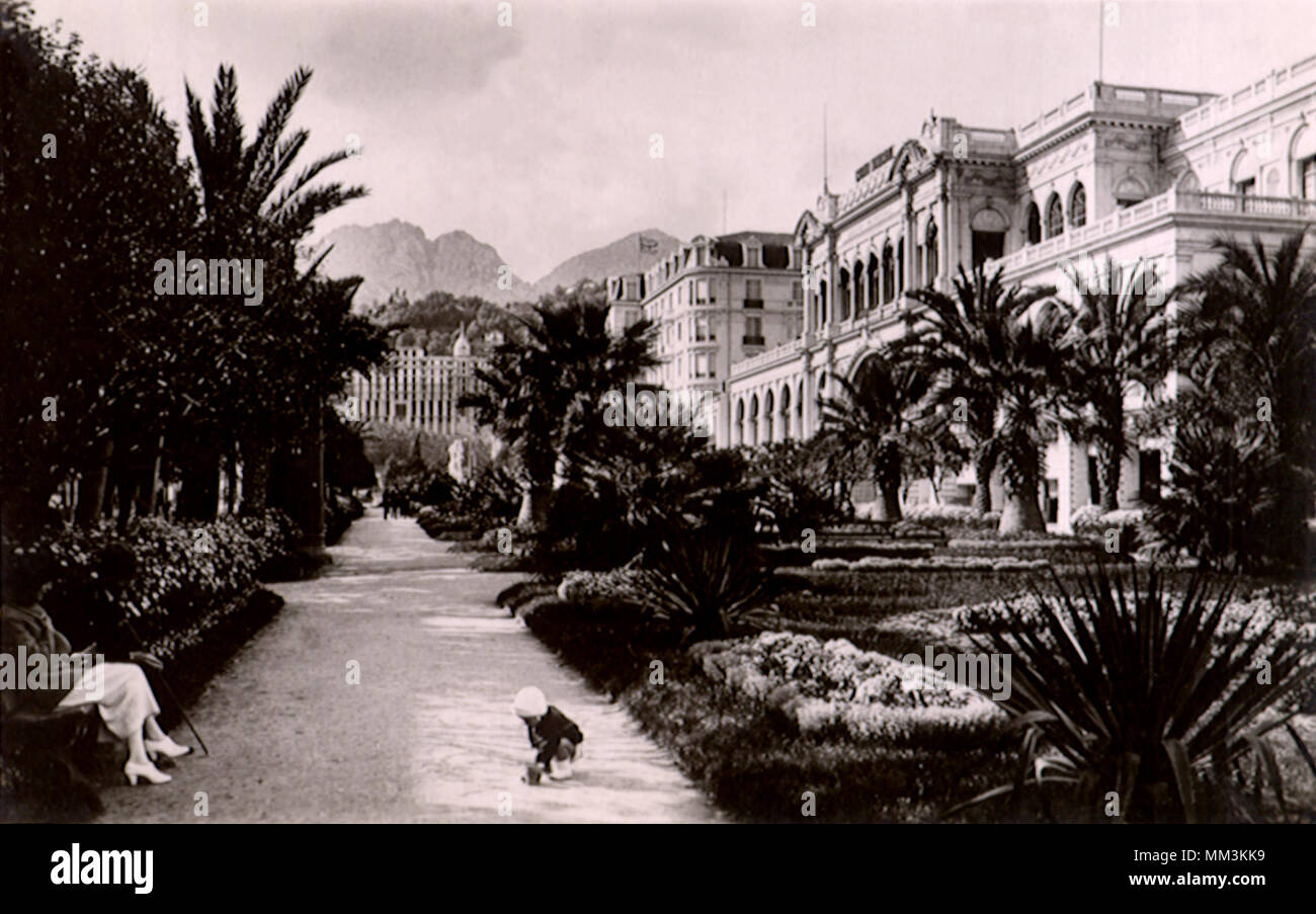 Gärten im Casino. Menton. Stockfoto