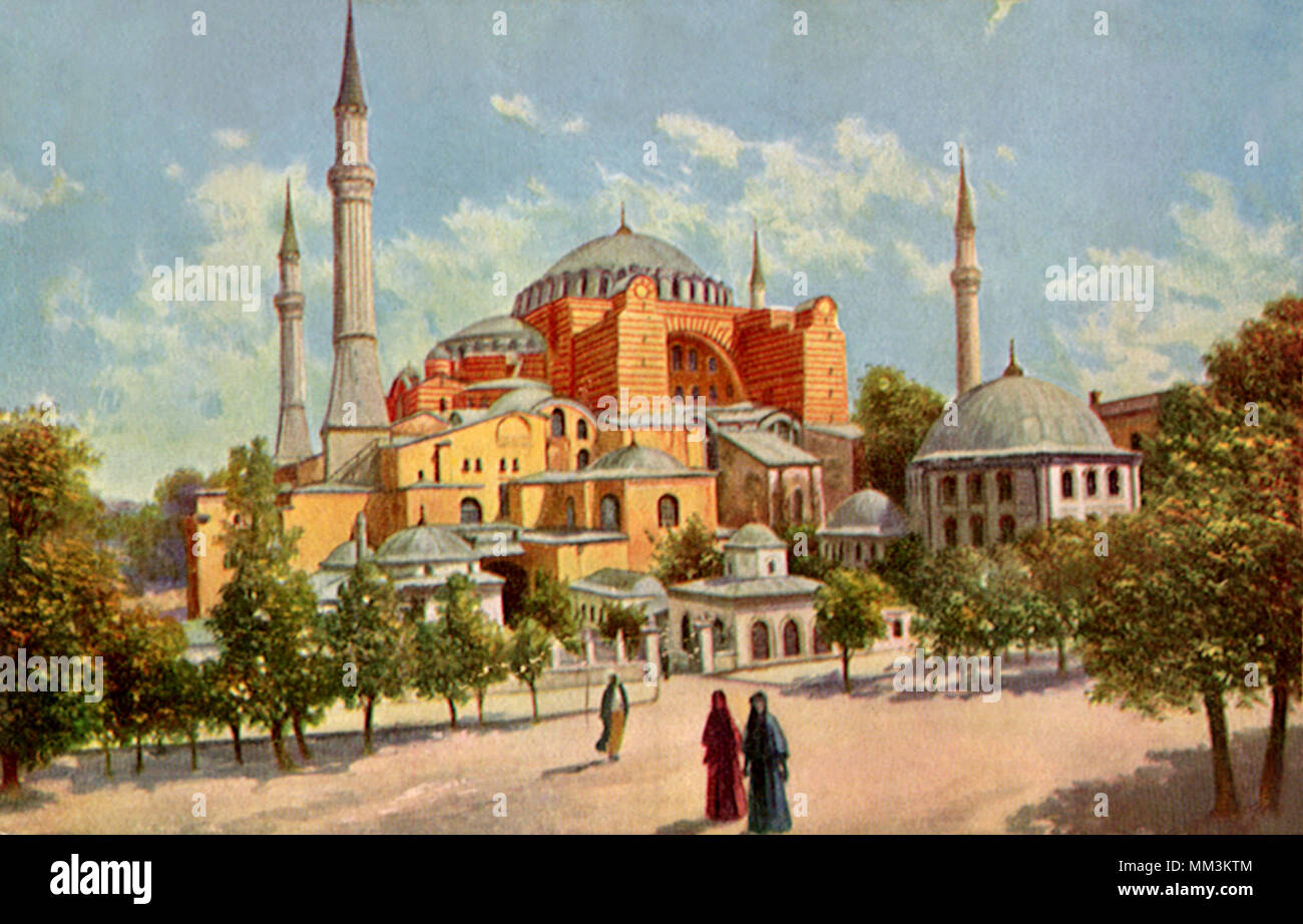 Moschee. Istanbul. 1910 Stockfoto