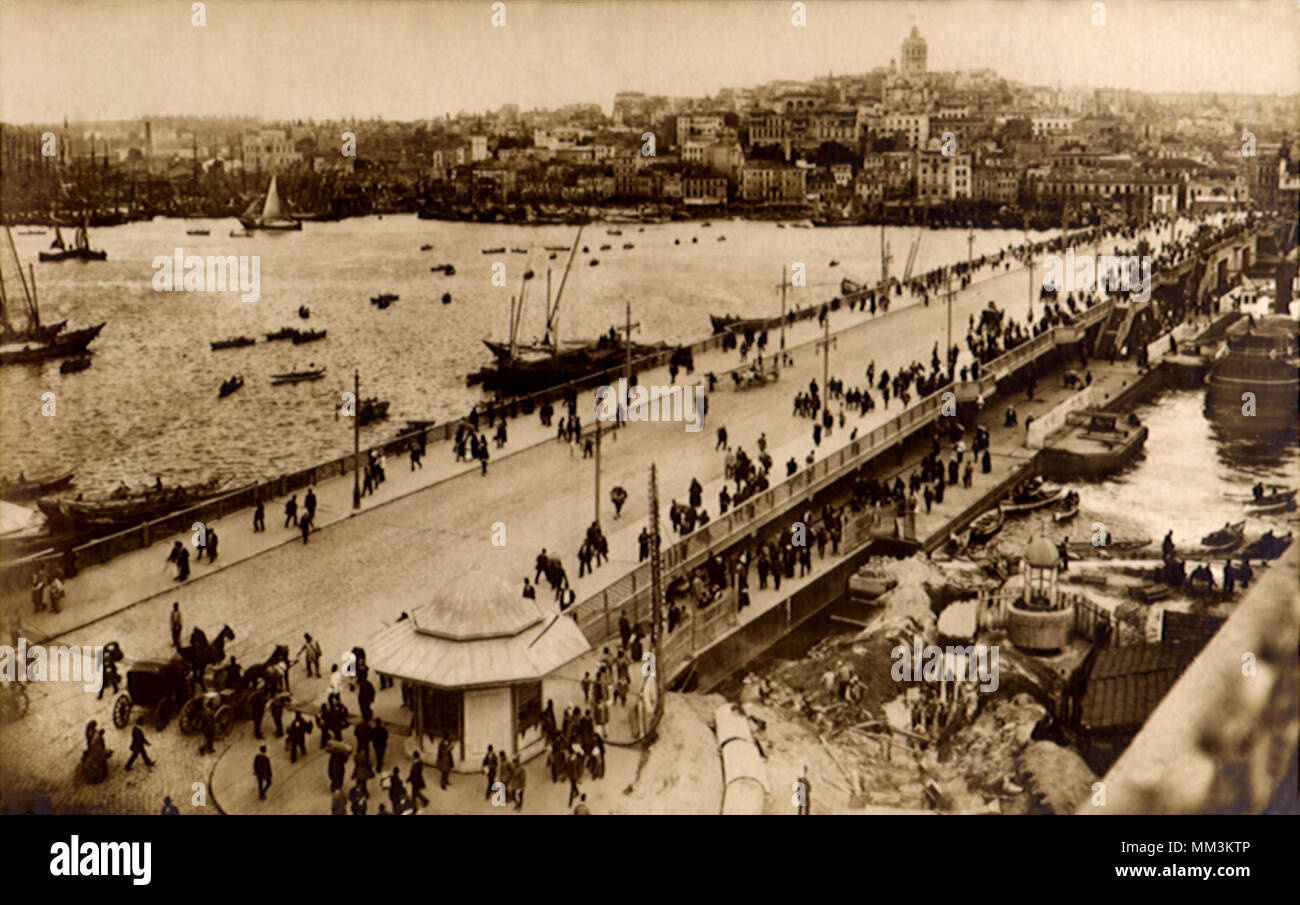 Brücke. Istanbul. 1910 Stockfoto