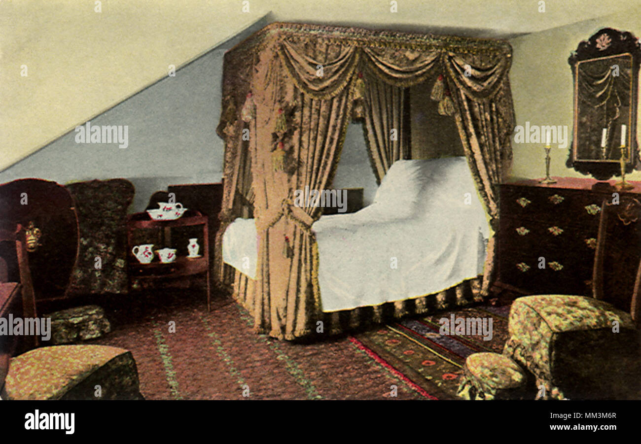 Schlafzimmer von Frau Washington. Mount Vernon. 1910 Stockfoto