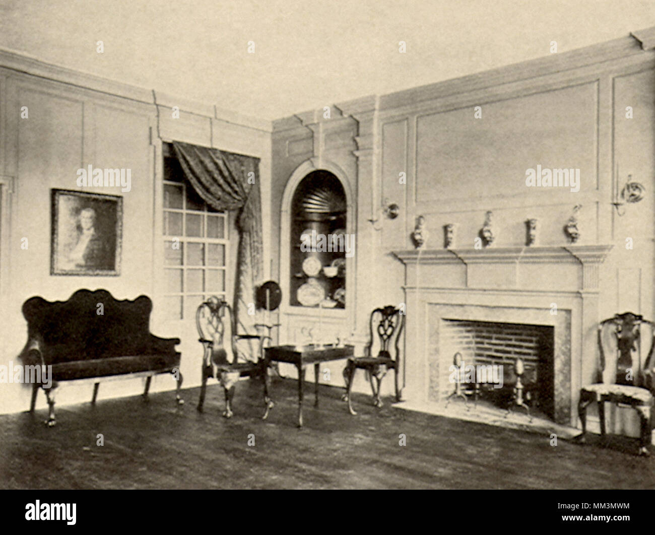 Zimmer im Museum. New York City. 1924 Stockfoto