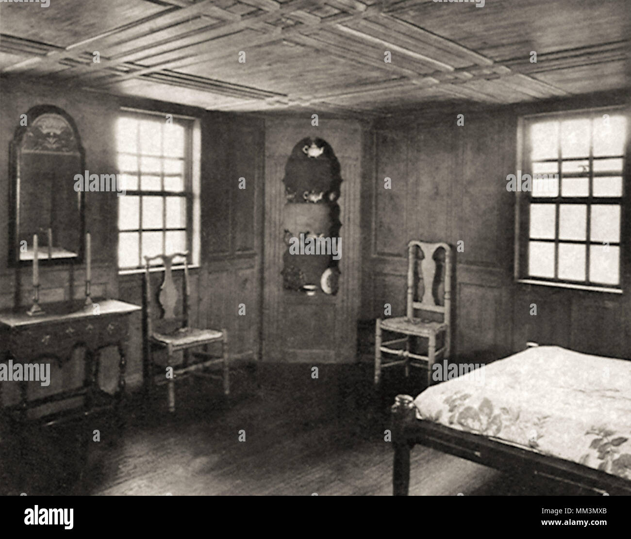 18 Schlafzimmer. Hampton. 1725 Stockfoto