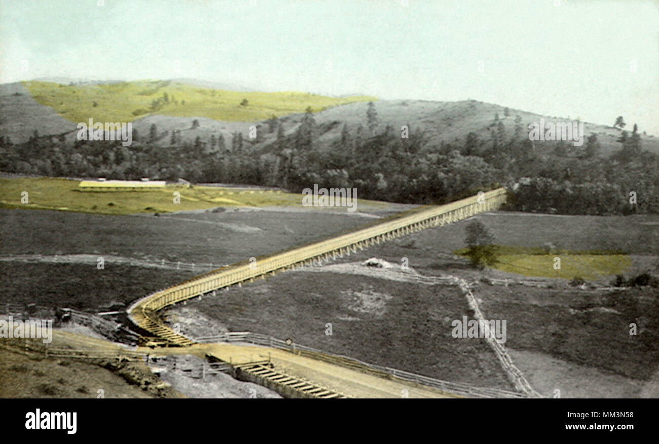 Bittere Wurzel Tal Flume. Hamilton. 1909 Stockfoto