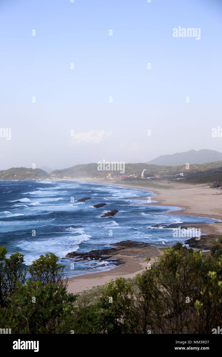 Ansicht vom Strand in Iwami Seaside Park in der Präfektur Shimane Stockfoto