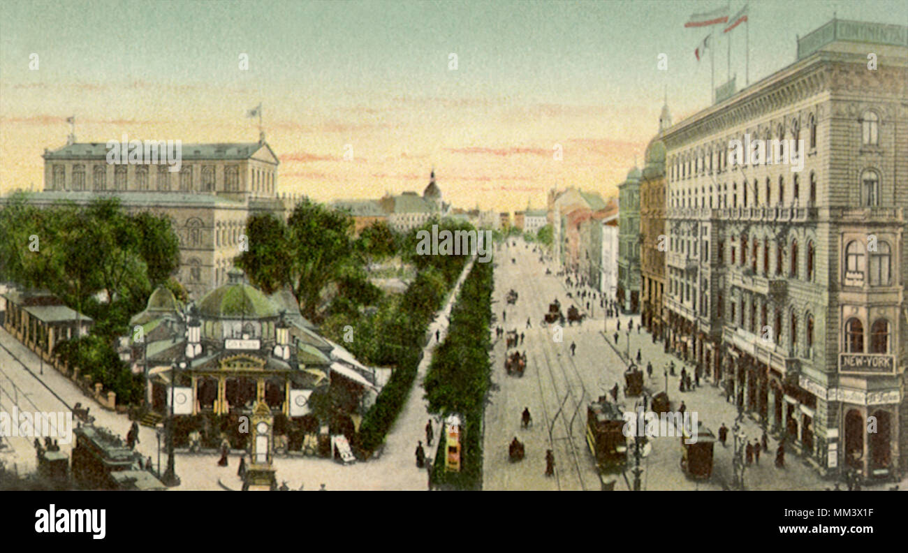 George Route & Café Kröpcke. Hannover. 1910 Stockfoto