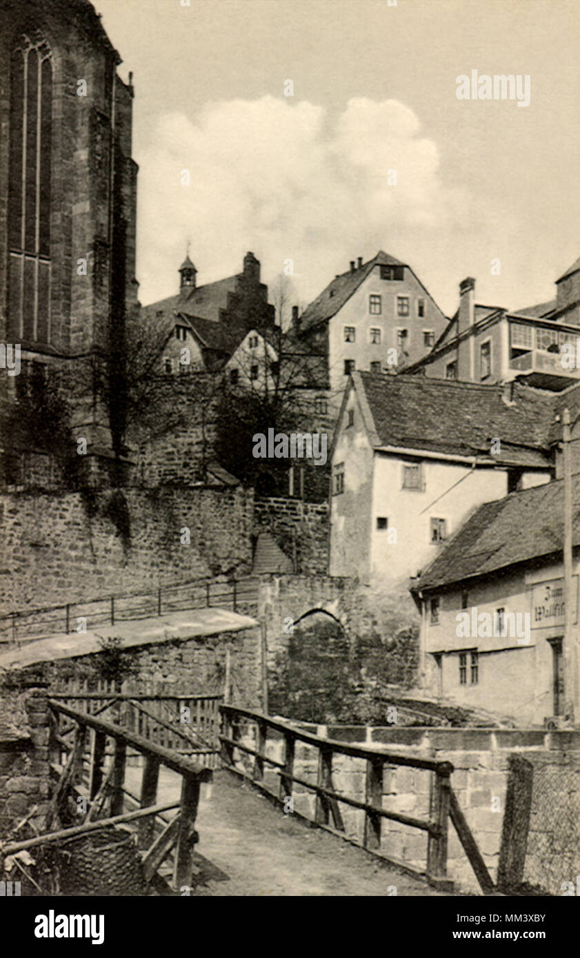 Alten Teil der Stadt. Marburg. 1911 Stockfoto