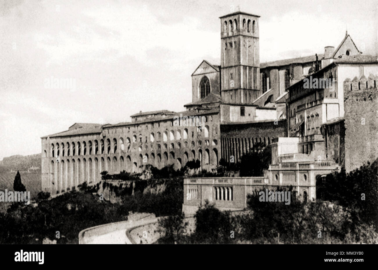 Hl. Franz Basilika. Assisi. 1930 Stockfoto