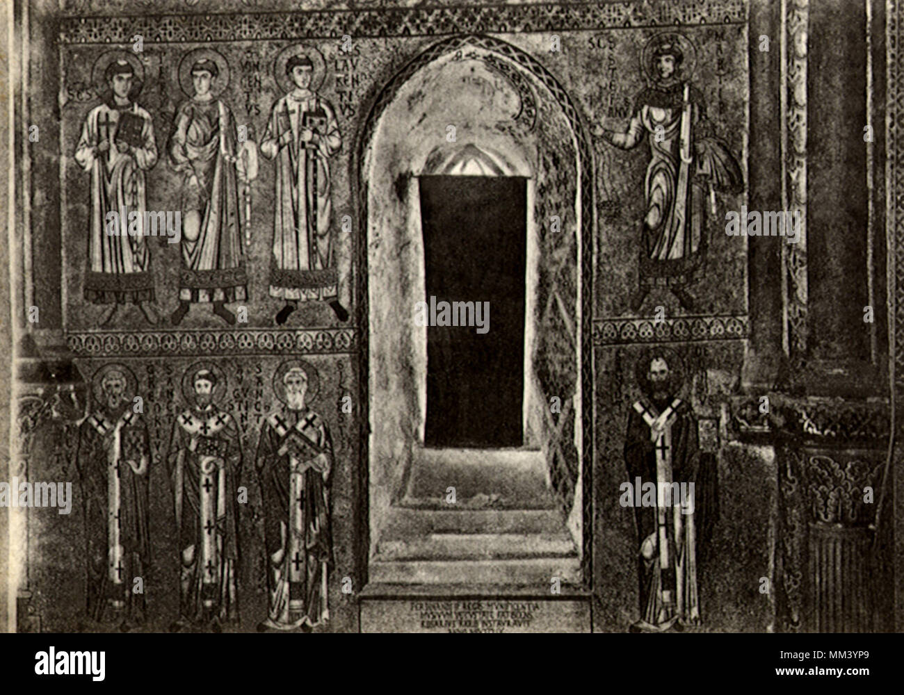Verschiedene Heilige an der Kathedrale. Cefalù. 1930 Stockfoto