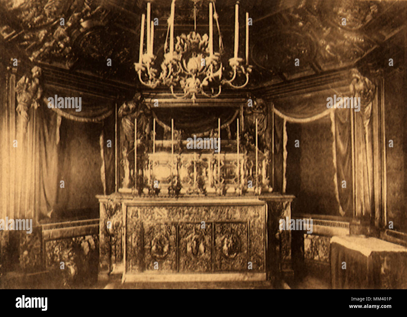 San Carlo Krypta in der Kathedrale. Mailand. 1930 Stockfoto