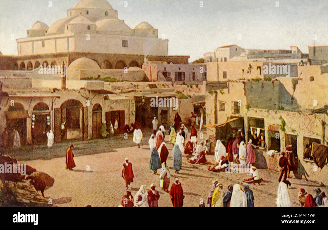 Bab Sujka Square. Tunis. 1910 Stockfoto