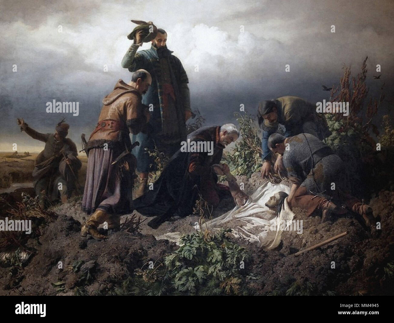 Székely Bertalan - Entdeckung der Körper von König Ludwig dem Zweiten 1. Stockfoto