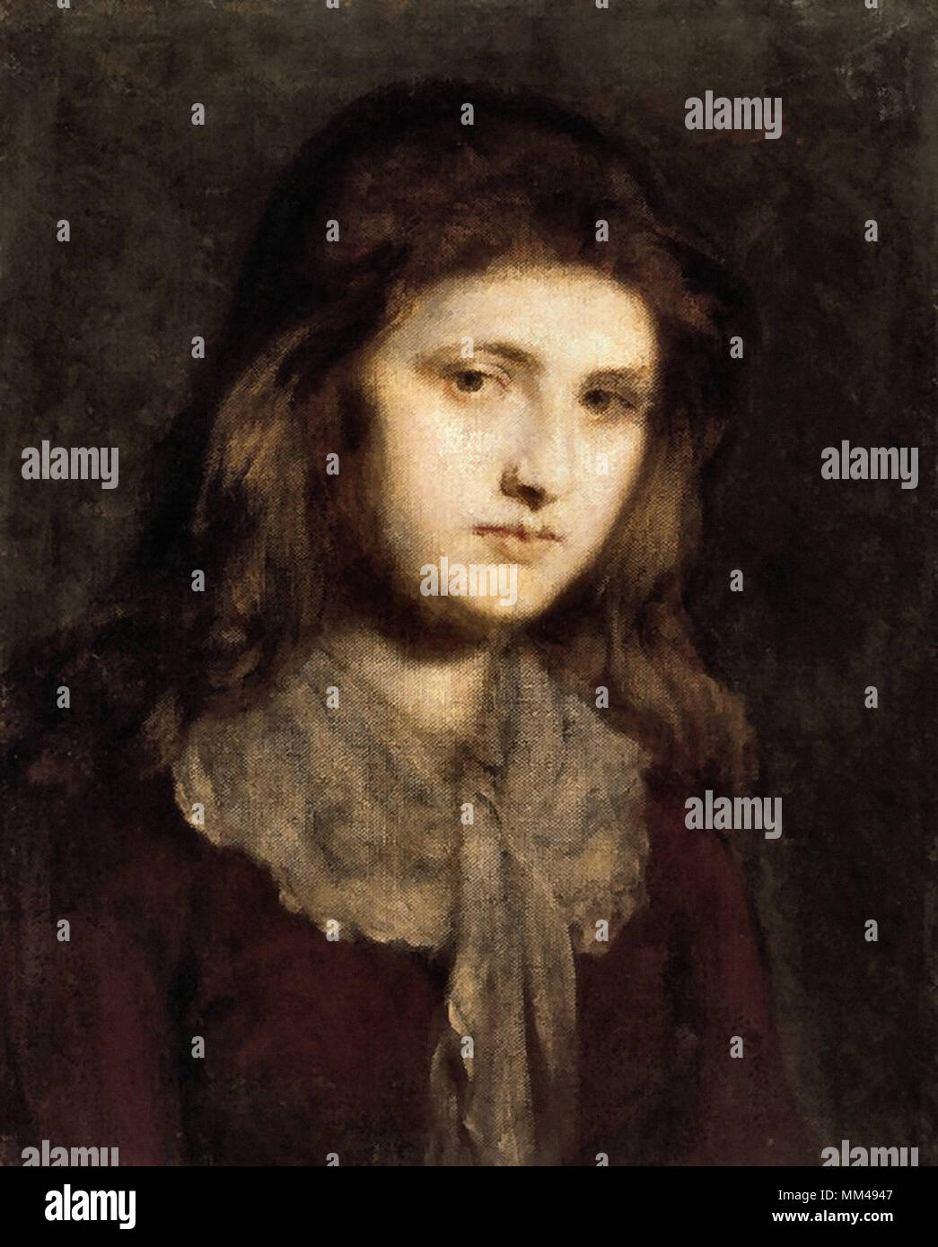 Székely Bertalan - Weibliche Portrait Stockfoto