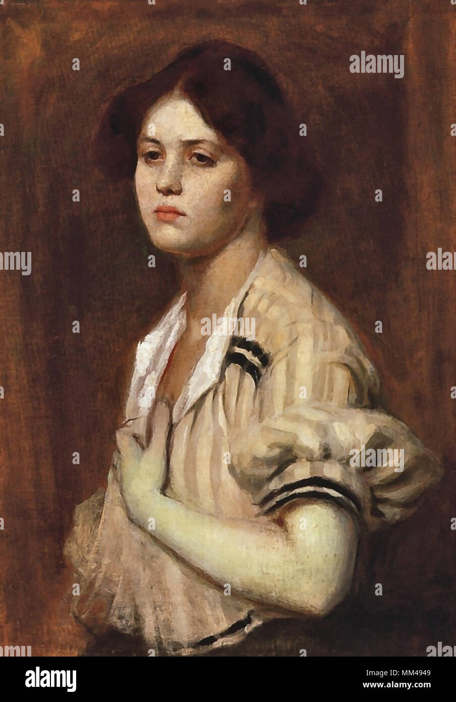 Székely Bertalan - Mädchen in eine Bluse Stockfoto