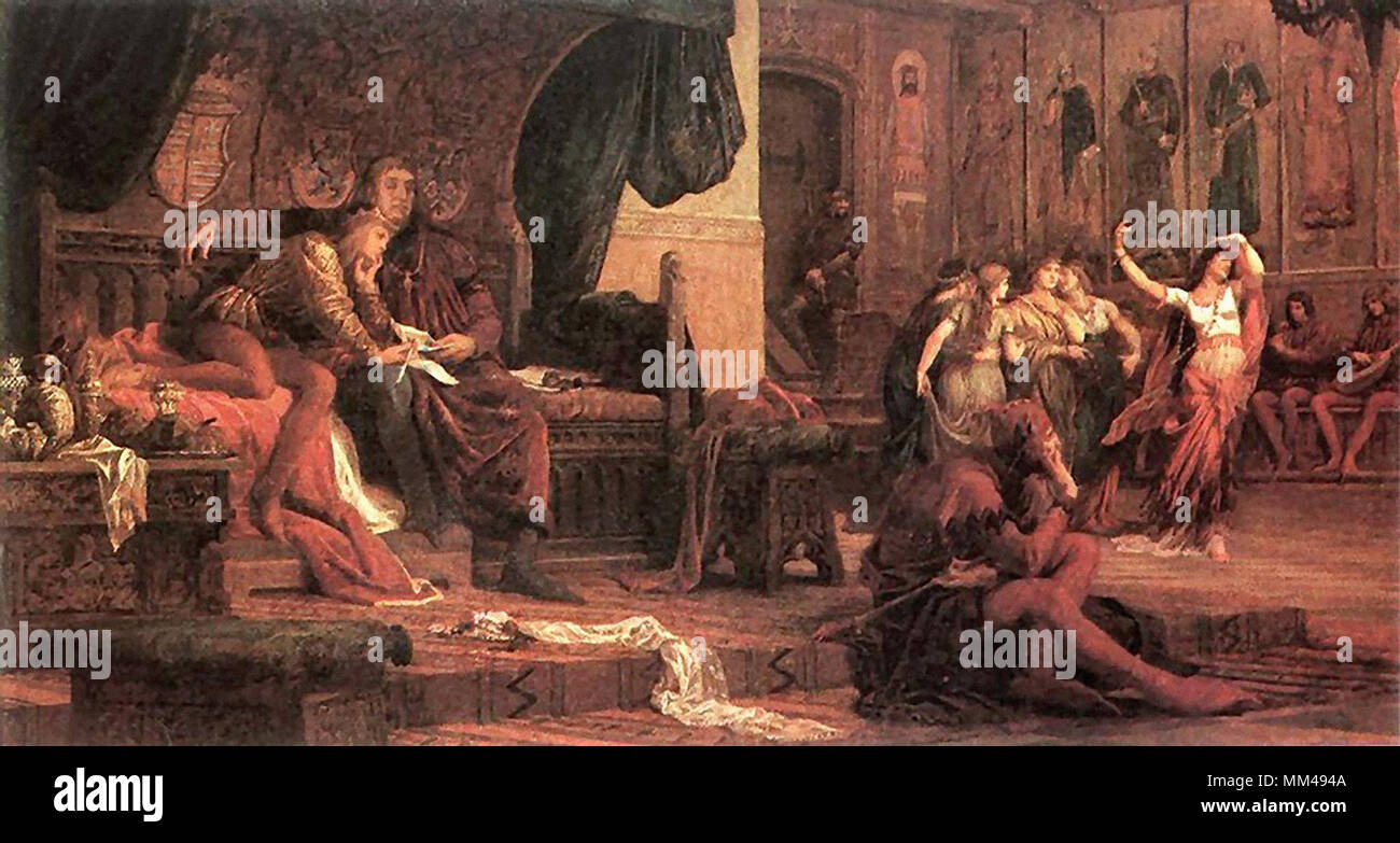 Székely Bertalan - König Laszlo V und Ulrik Cillei Stockfoto