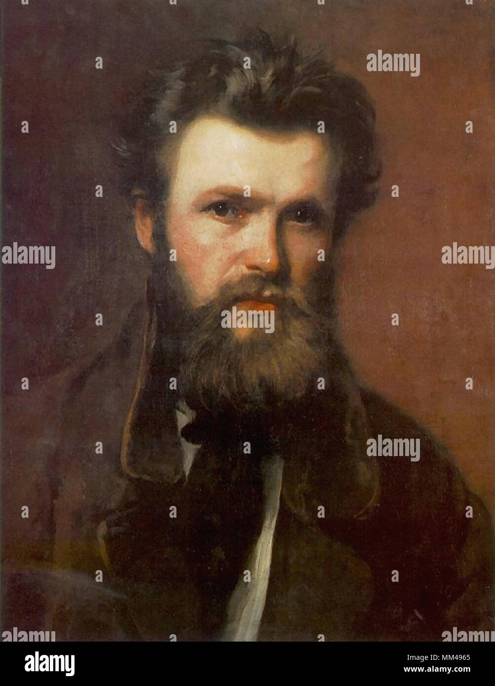 Székely Bertalan - Portrait von Miklos Izso Stockfoto