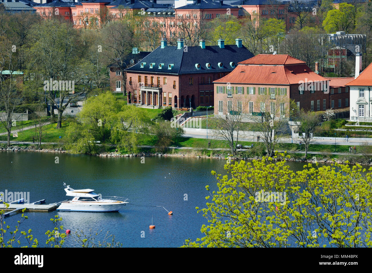 Meer Kanäle in Djurgardsbrunsviken. Stockholm, Schweden Stockfoto