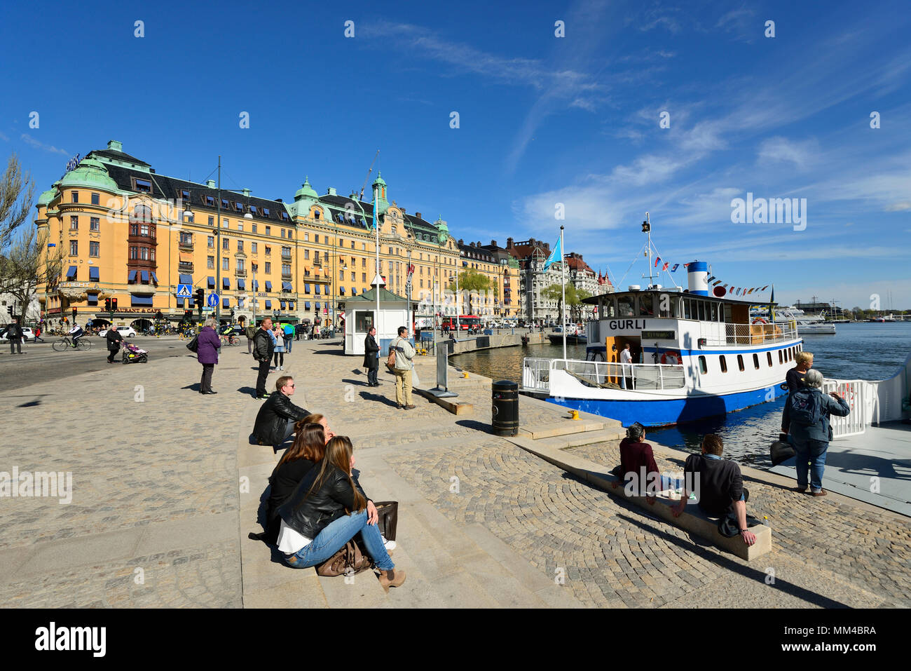 Nybroplan, einer der elegante Viertel von Stockholm. Schweden Stockfoto