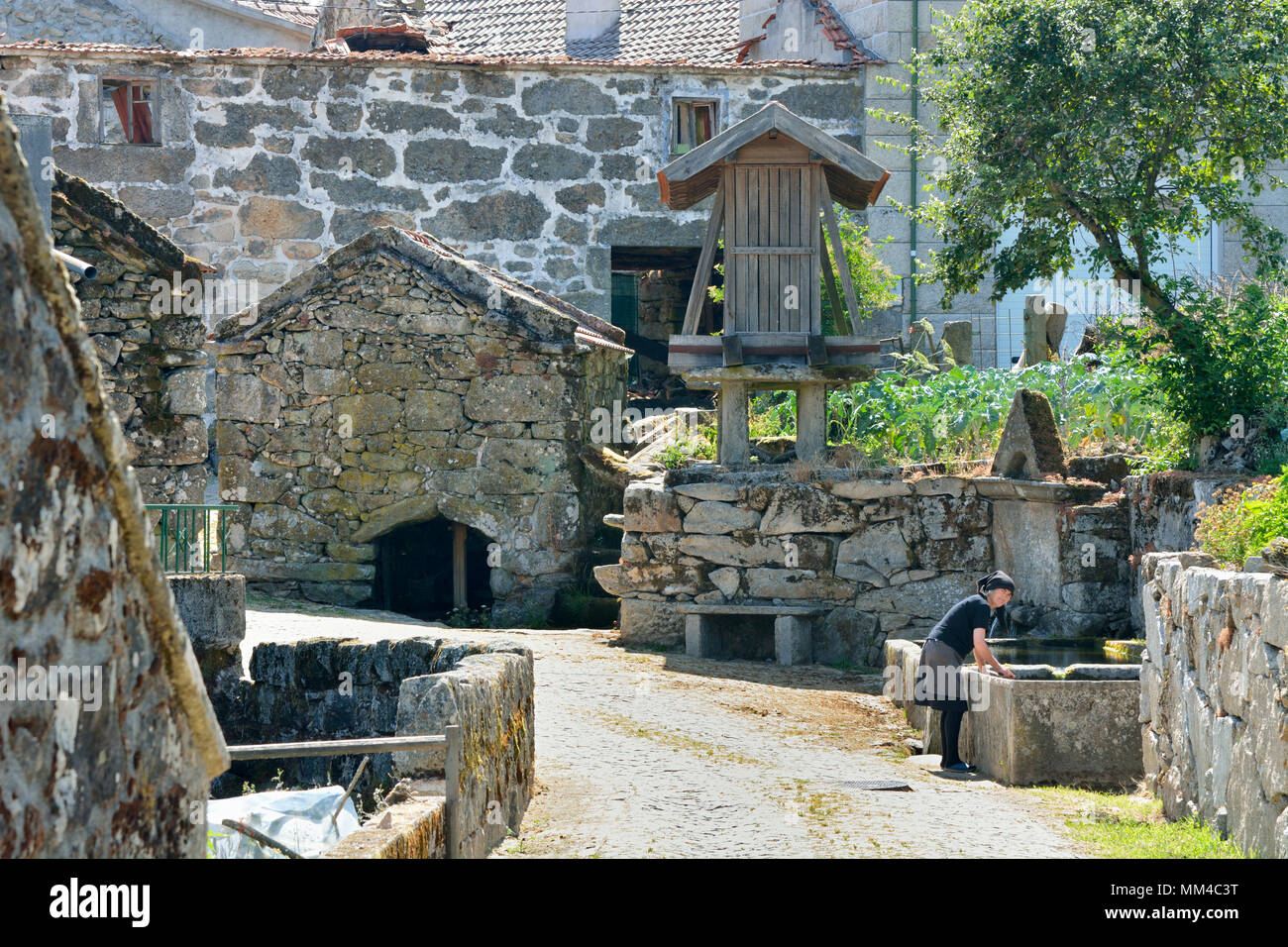 Die alten traditionellen Dorf von Paredes do Rio. Peneda Geres National Park. Portugal Stockfoto