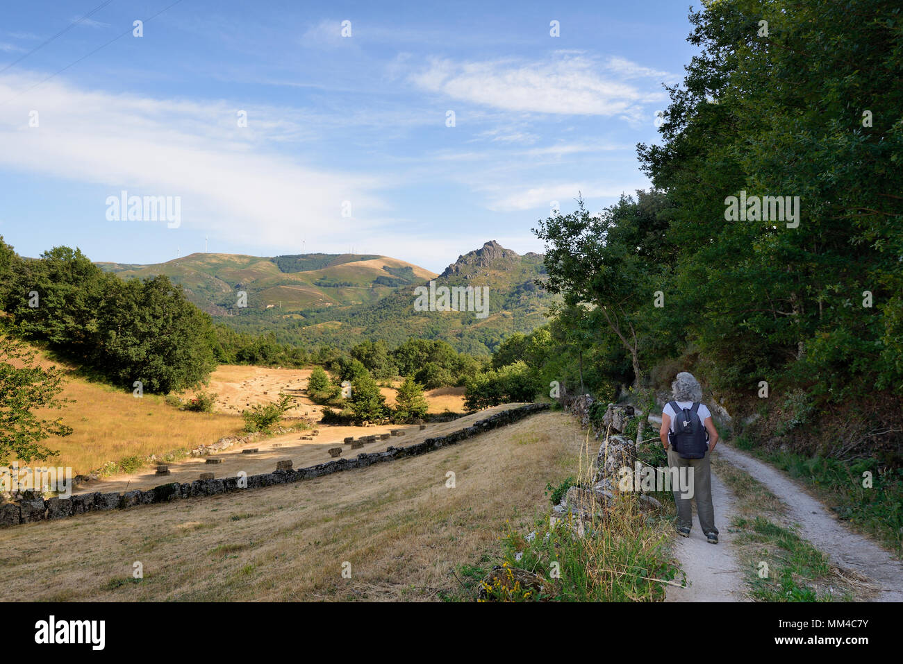 Roggen Felder in Sirvozelo. Nationalpark Peneda Geres, Portugal Stockfoto