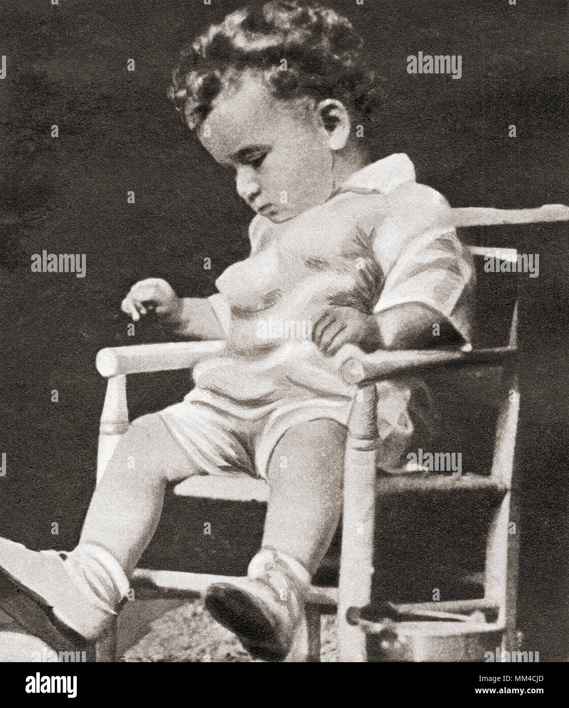 Charles Augustus Lindbergh jr., 20-Monate alten Sohn der Flieger Charles Lindbergh, Anne Morrow Lindbergh, entführt von seinem Haus in Pannes, New Jersey, United States, die am 1. März 1932. Am 12. Mai, wurde sein Körper in der Nähe entdeckt. Aus dem Festzug des Jahrhunderts, veröffentlicht 1934 Stockfoto