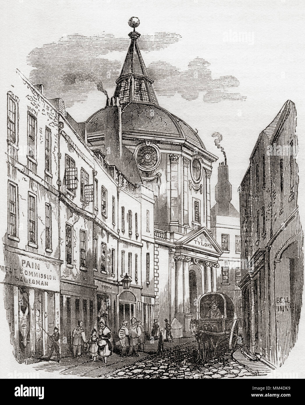Die alte Hochschule der Ärzte, Warwick Road, London, England. Aus Old England: eine bildliche Museum, veröffentlicht 1847. Stockfoto