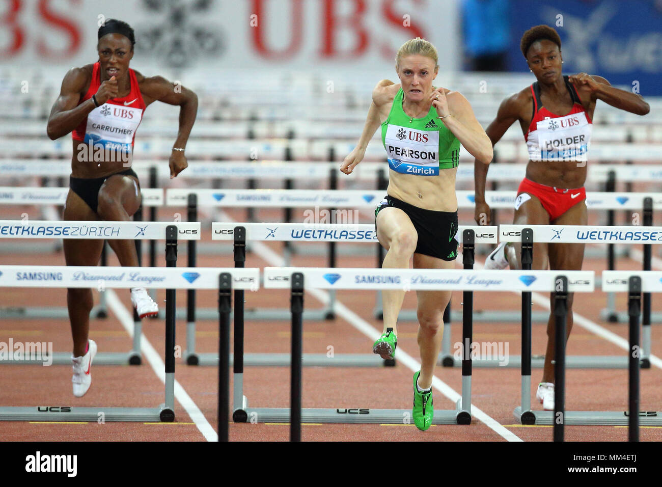 Zürich, Schweiz. 08. September 2011. (L - R) Danielle Carruthers der Vereinigten Staaten von Amerika, die Australische Sally Person und Nikkita Halter aus den USA. Stockfoto