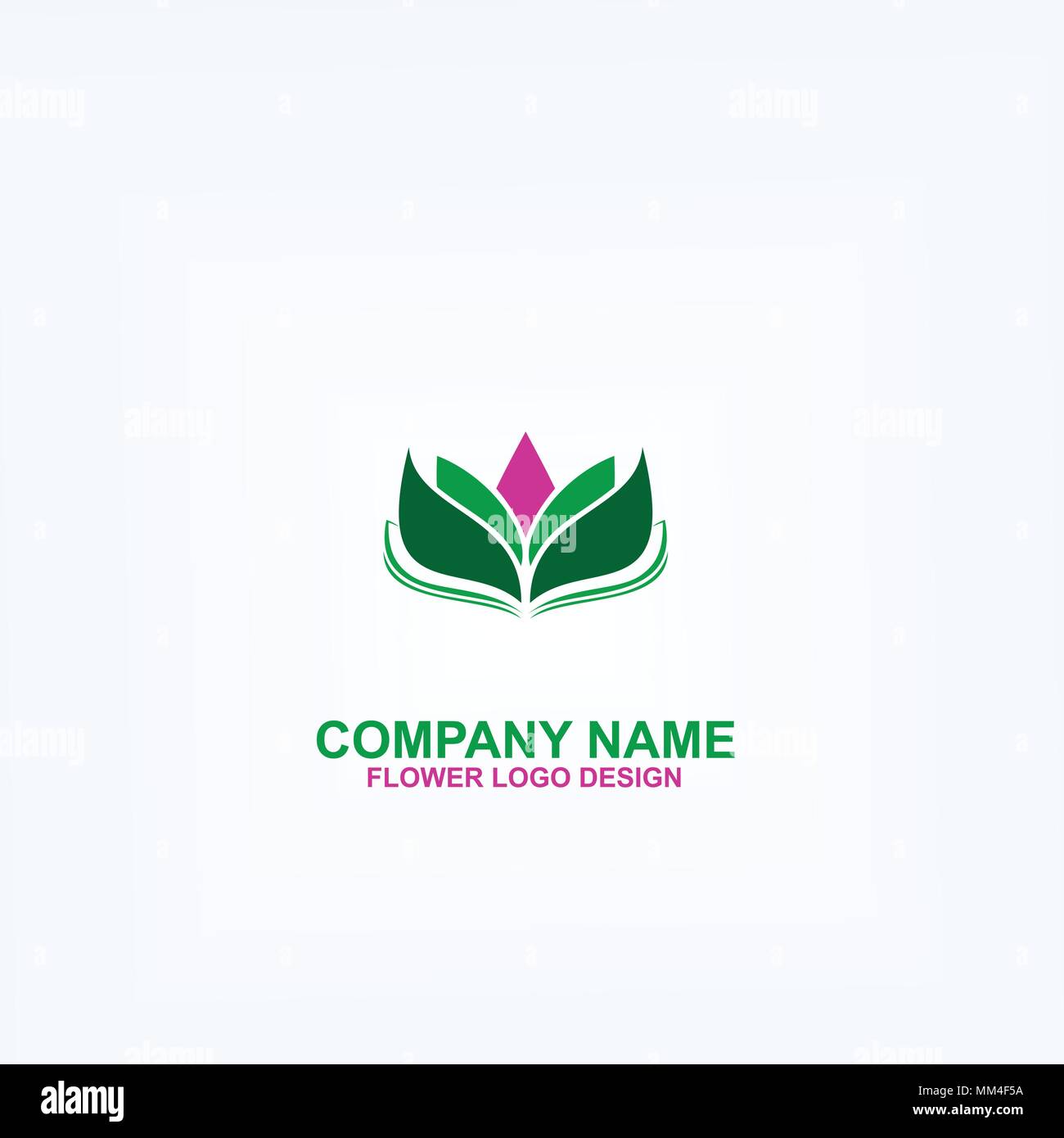 Blume Logo, Lotus logo Vektor. Stock Vektor