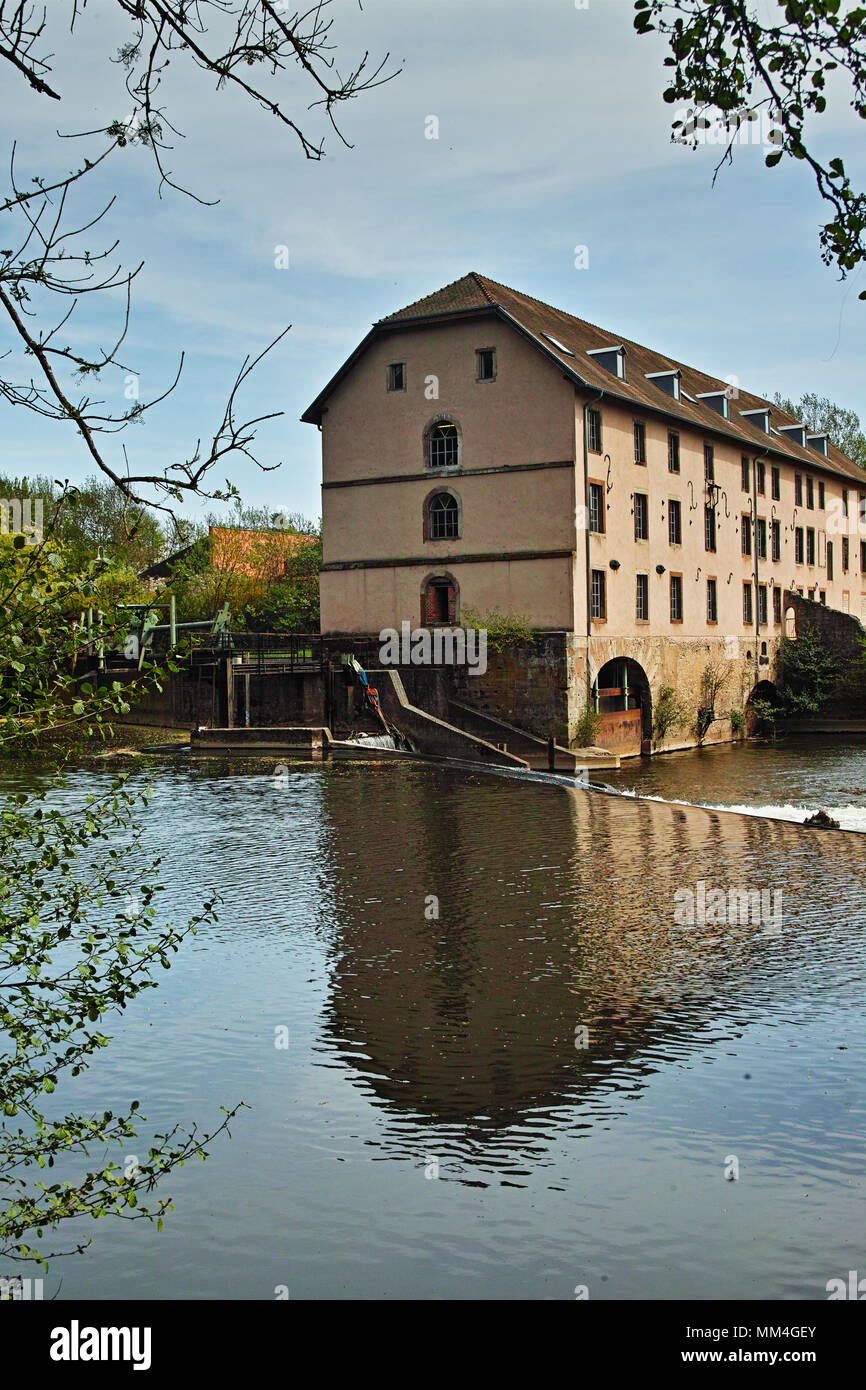 Le Moulin de La Blies, Sarreguemines, Lothringen, Frankreich. Bliesmuehle Saargemünd Stockfoto