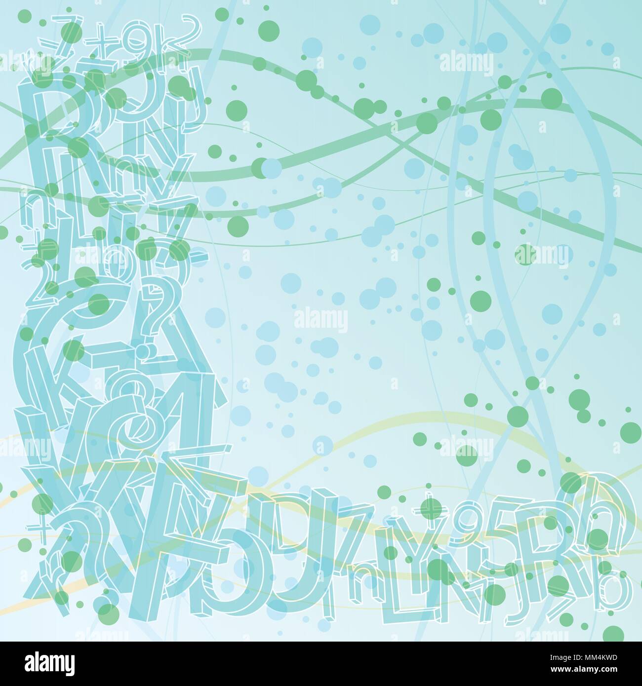 Hintergrund mit Buchstaben Vektor Stock Vektor