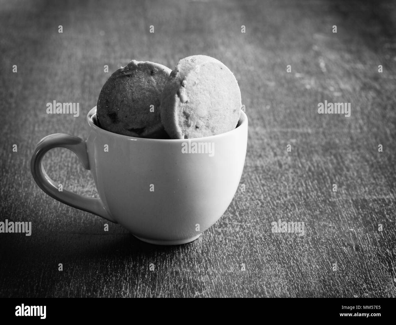 schwarze und weiße cookies Stockfoto