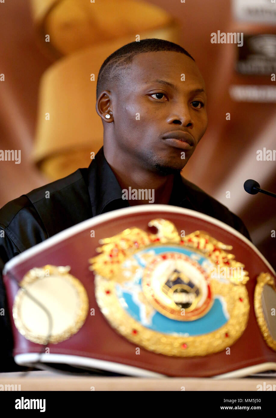 Boxer Zolani Tete während der Pressekonferenz im Savoy Hotel, London. Stockfoto