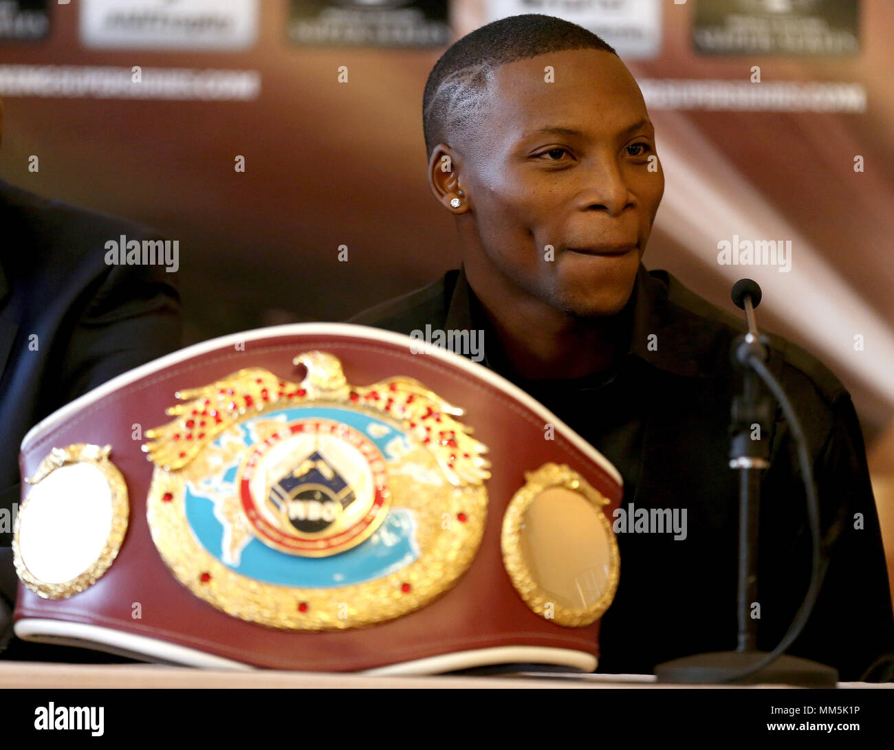 Boxer Zolani Tete während der Pressekonferenz im Savoy Hotel, London. Stockfoto