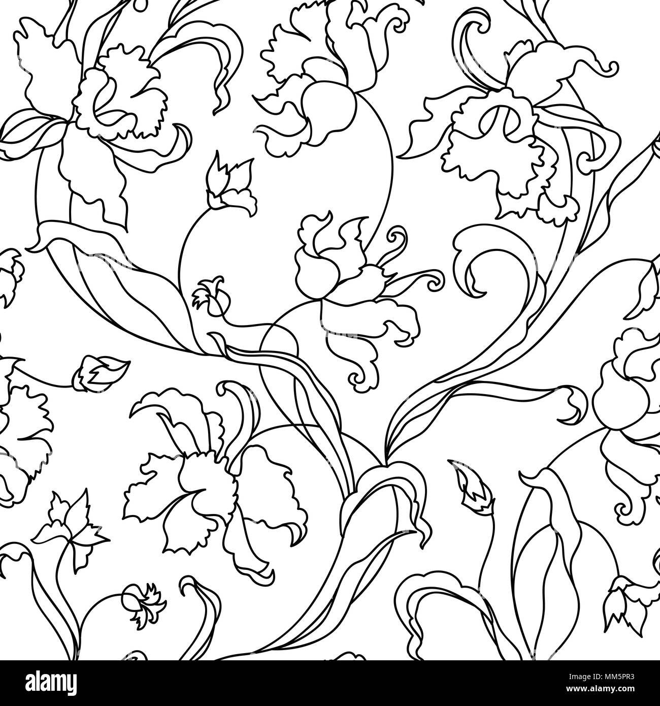 Florale nahtlose Muster. Blume Hintergrund. Gedeihen garten Textur mit Blumen. Stock Vektor