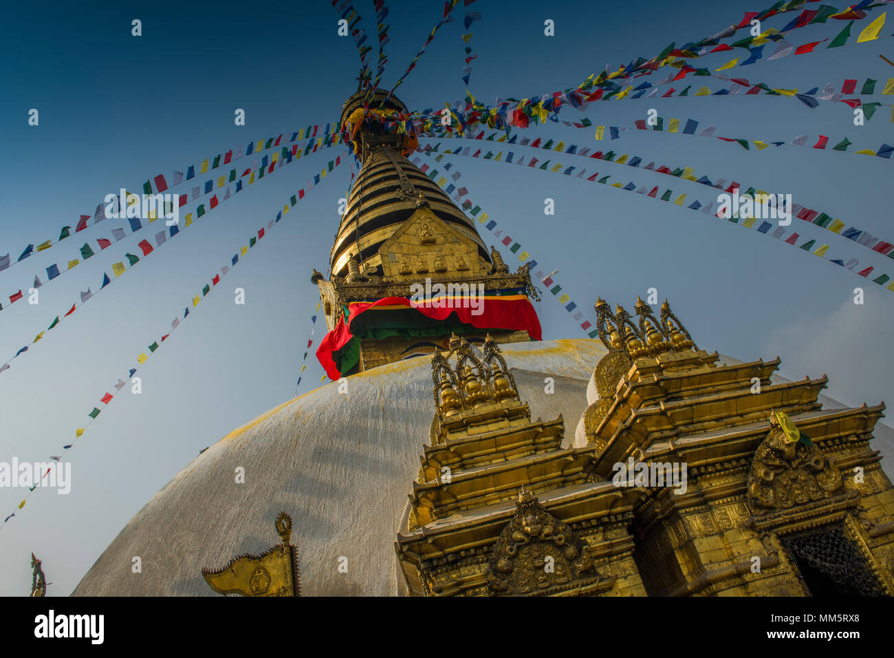 Swayambhunath Monkey Tempel Kathmandu Nepal Stockfoto
