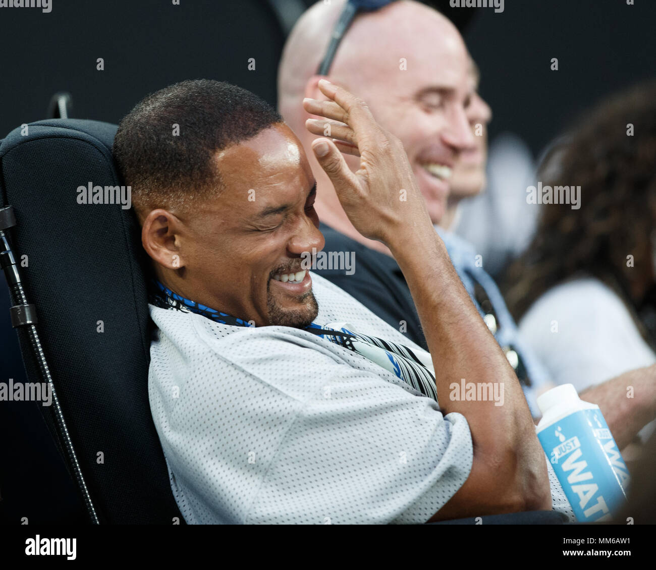 "Australian Open 2018'' will smith' amerikanischen Hollywood Schauspieler lachen Stockfoto