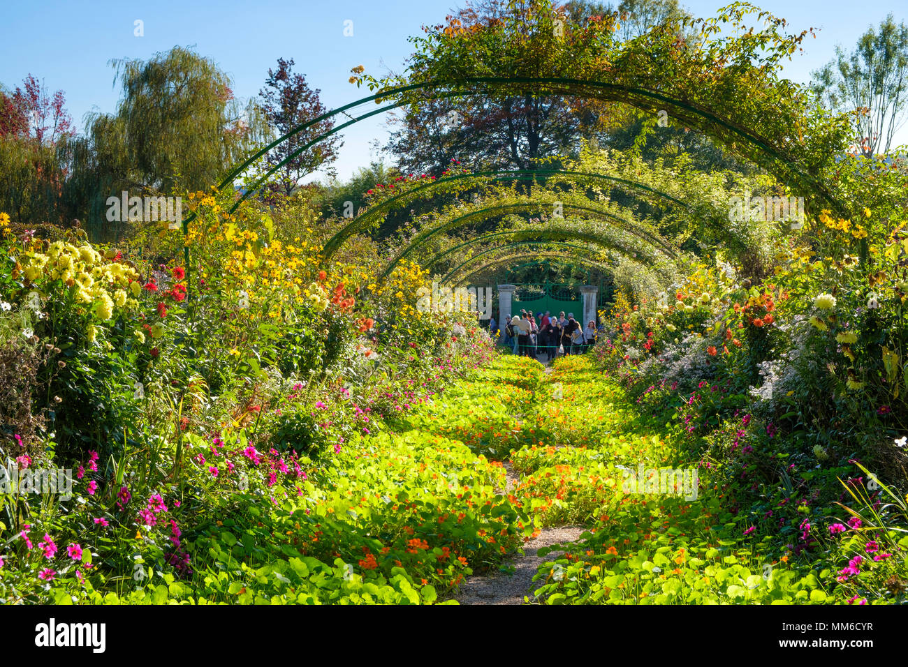 Das Haus und die Gärten von Claude Monet in Giverny, Frankreich Stockfoto