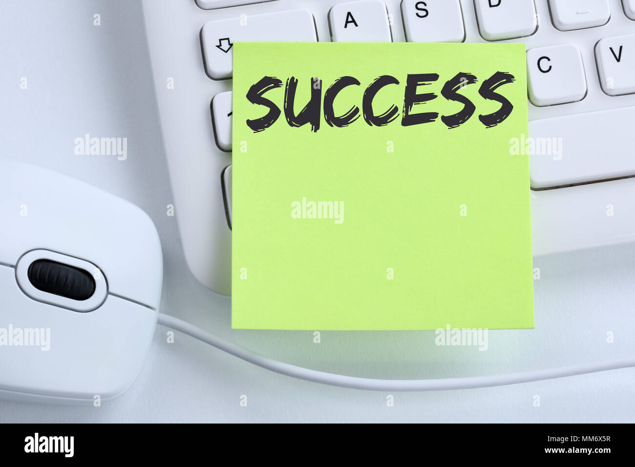 Erfolgreiche Karriere Business Konzept Führung Maus Tastatur Stockfoto