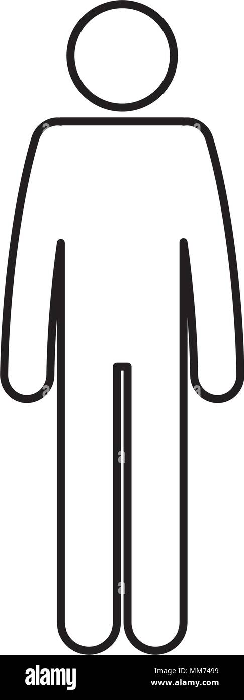 Abbildung menschliche Silhouette avatar Stock Vektor