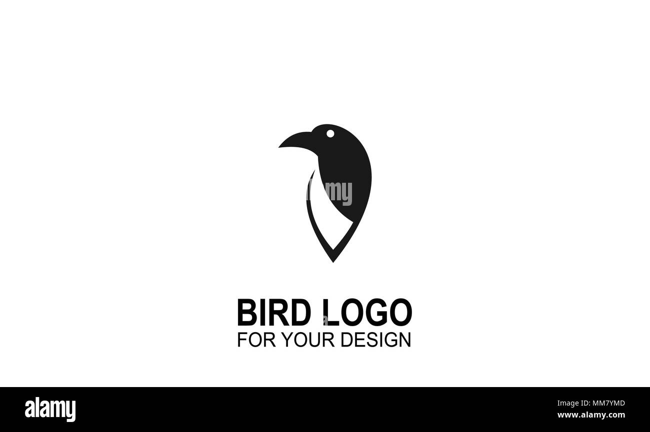 Bird Logo Design, vogel Leiter Symbol, kreative Grafik Design, Vector Icons. Stock Vektor