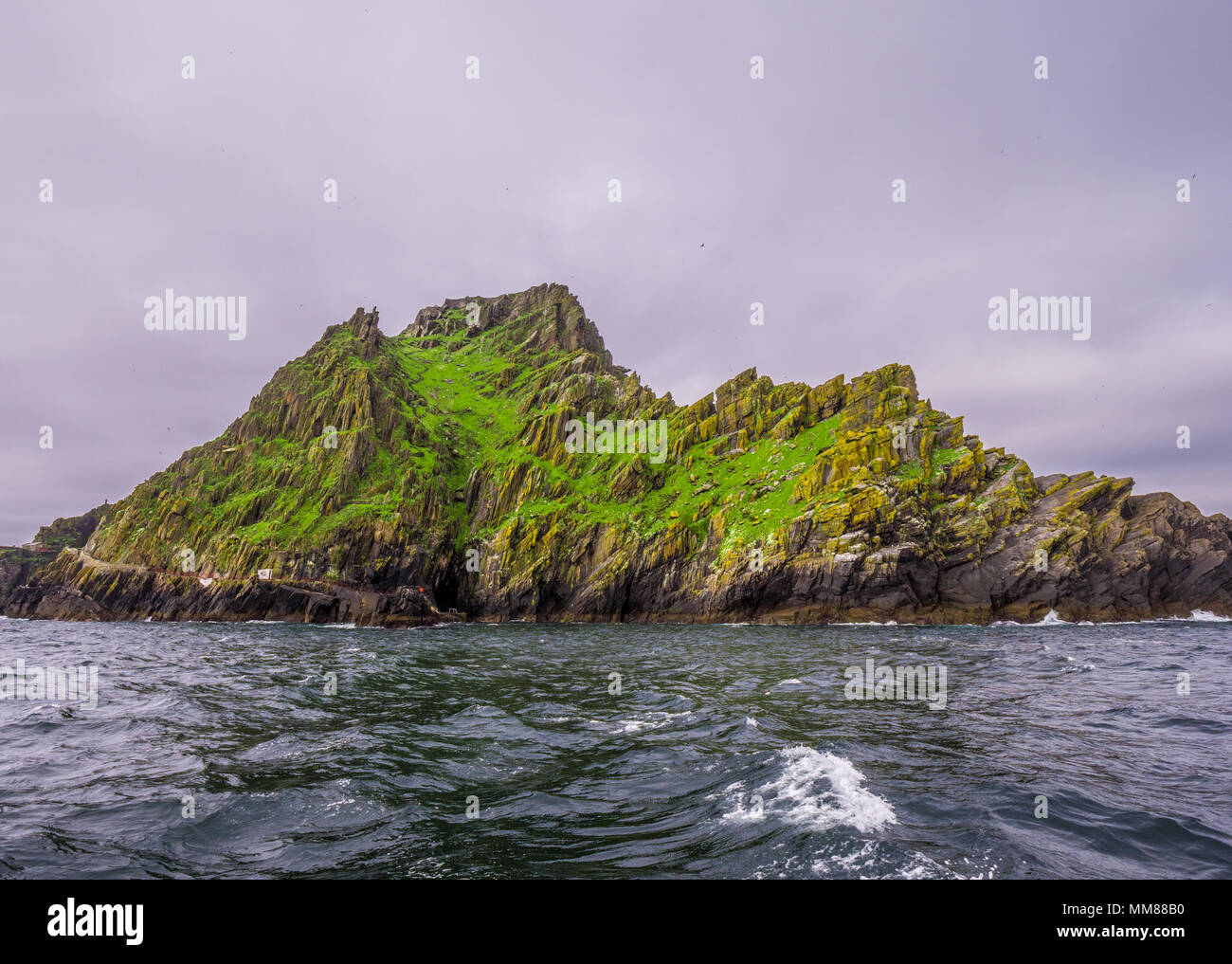 Wundervolle Skellig Michael Insel - Die Skelligs in Irland Stockfoto