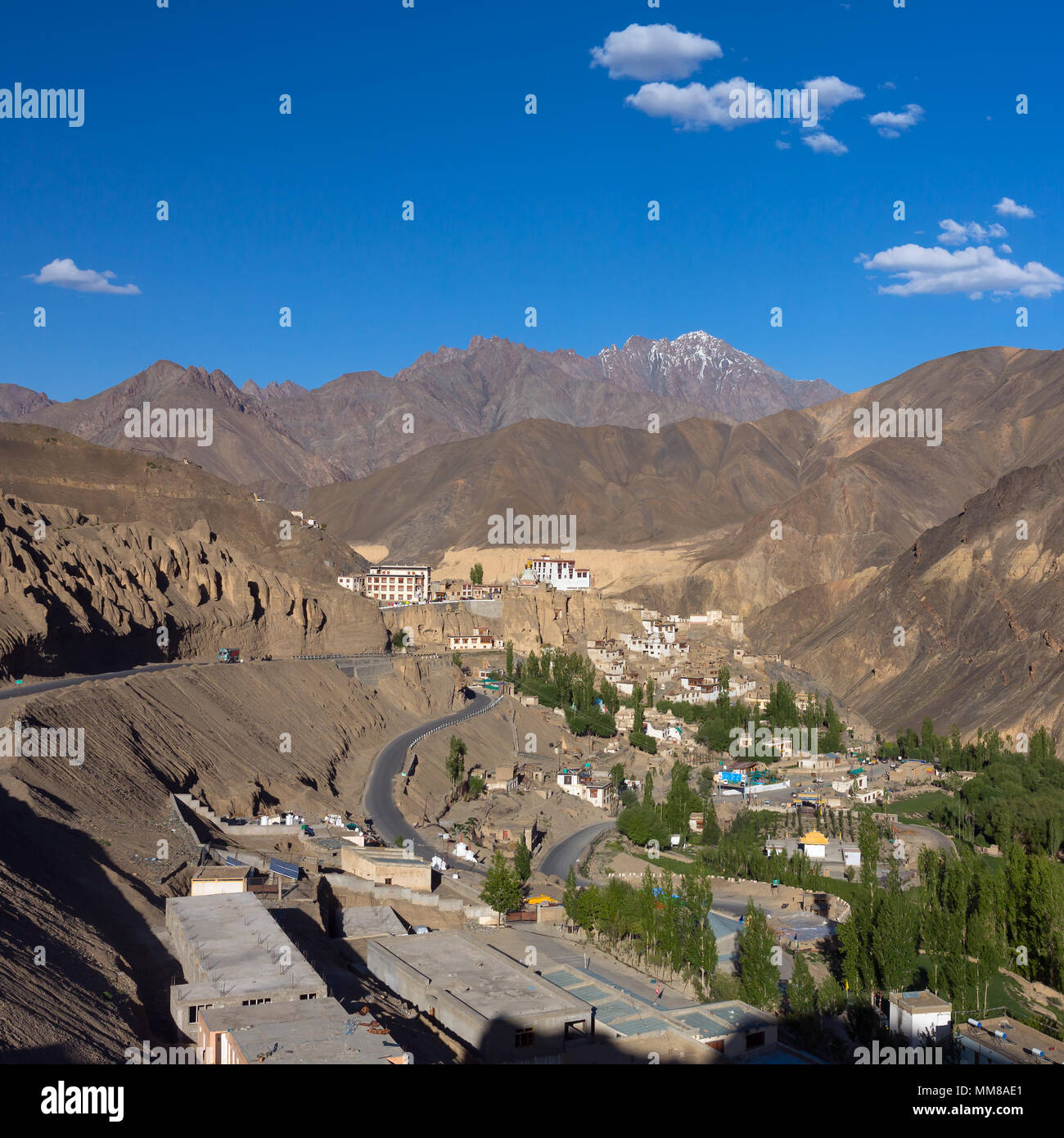 Lamayuru oder Yuru Gompa ist tibetisch-buddhistischen Kloster in Ladakh, Jammu und Kaschmir, Indien Stockfoto