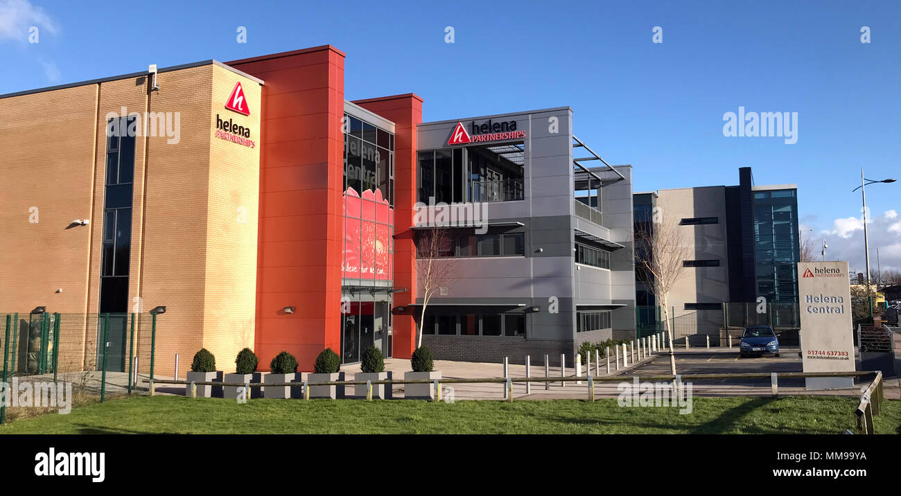 Helena Hauptbüro Panorama, Torus Gehäuse Gruppe, St. Helens, Merseyside, England, Großbritannien Stockfoto