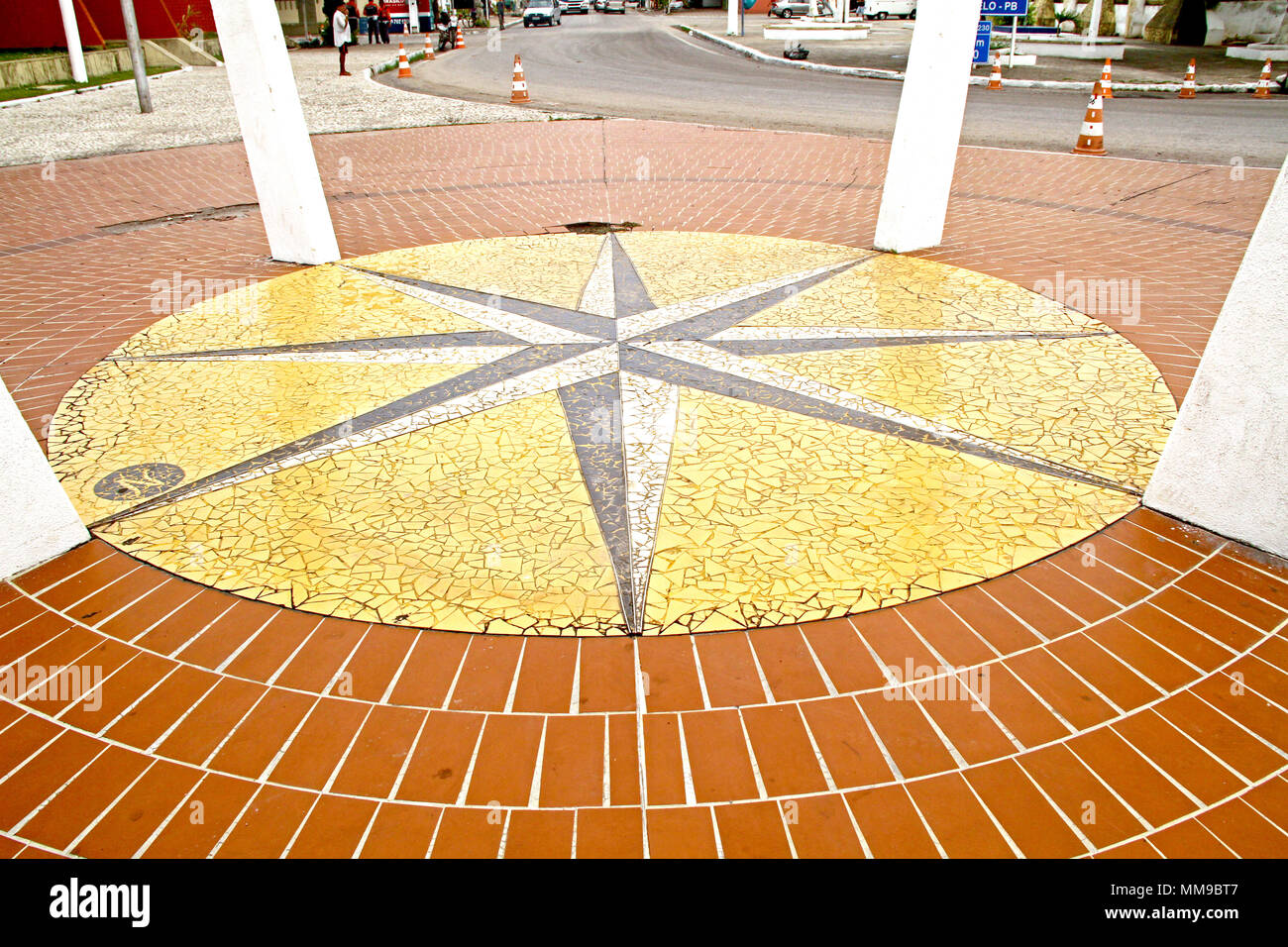Rose der Winde, Cabedelo, João Pessoa, Paraíba, Brasilien Stockfoto