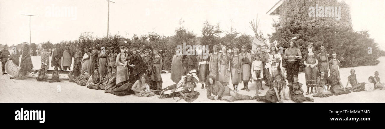 Indische Feldlager. Brockton. 1921 Stockfoto
