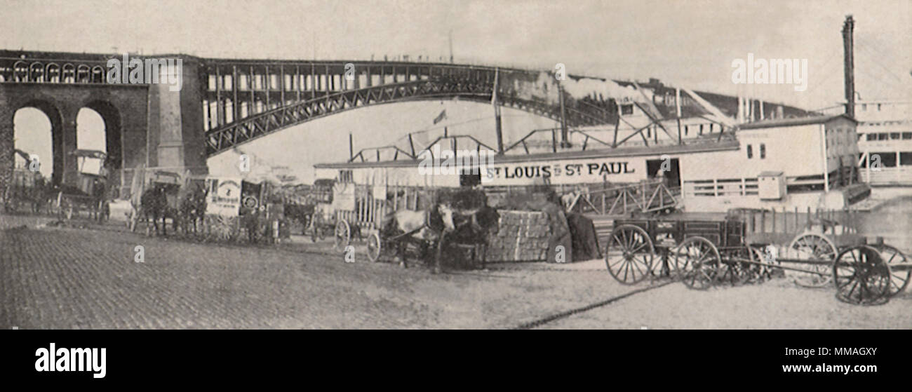 Eads Bridge. Saint Louis. 1910 Stockfoto