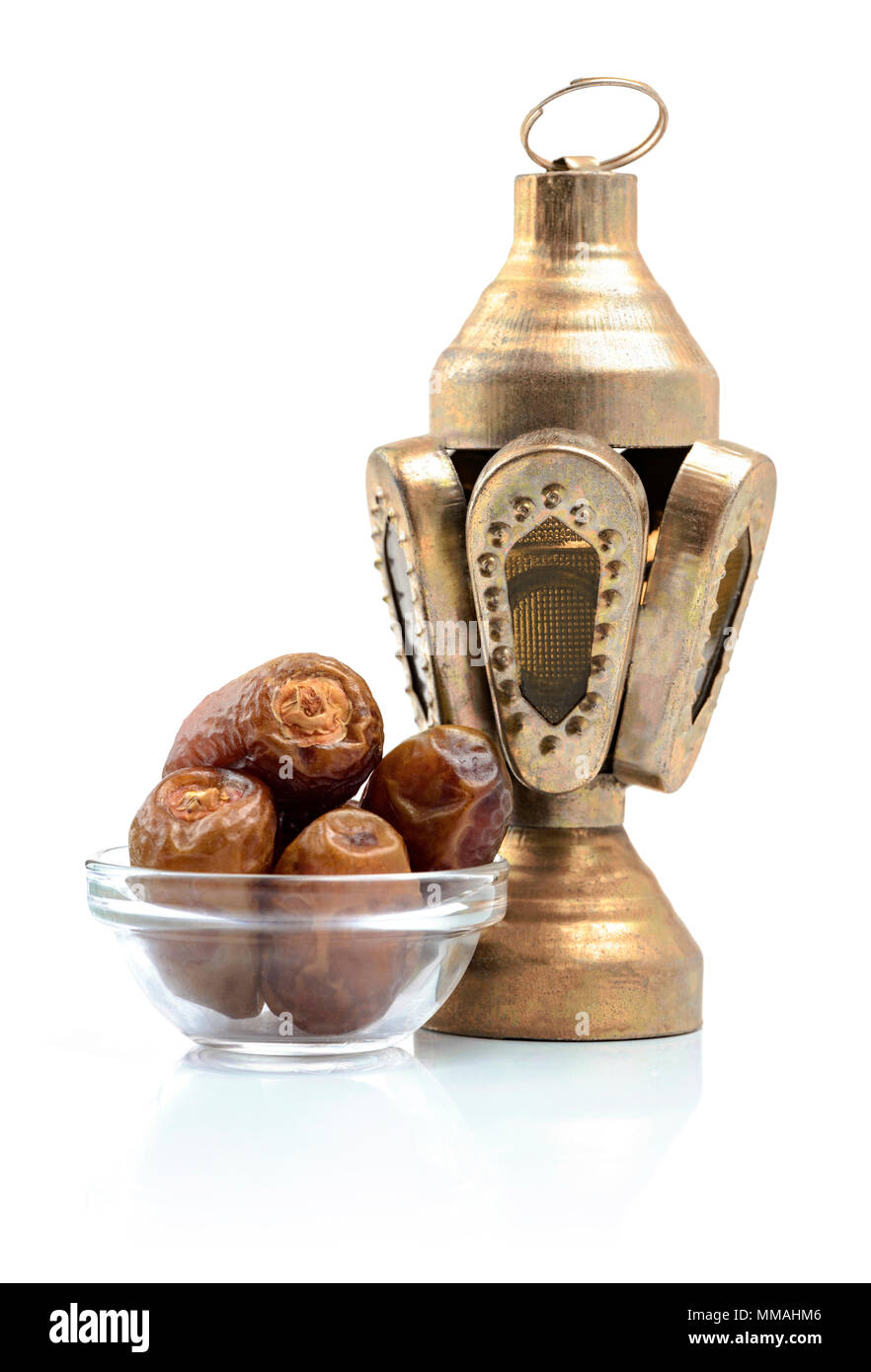 Gruppe von Ramadan rituellen Islamischen traditionellen Reihen Stockfoto